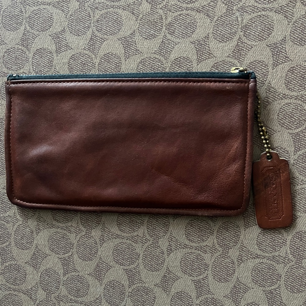 Vintage Coach Brown Leather Multipurpose Pouch
